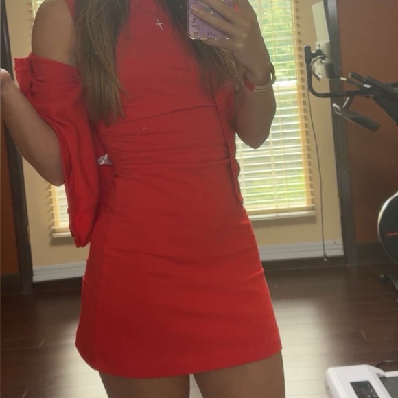 Poppy red mini dress - Picture 6 of 6